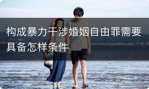 构成暴力干涉婚姻自由罪需要具备怎样条件