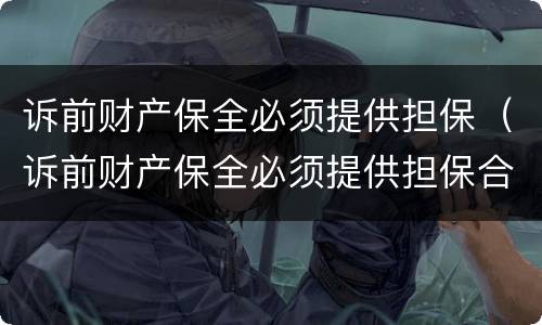 诉前财产保全必须提供担保（诉前财产保全必须提供担保合同吗）