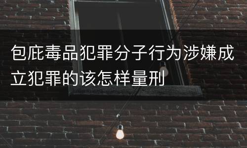 包庇毒品犯罪分子行为涉嫌成立犯罪的该怎样量刑