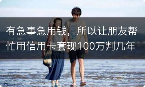 有急事急用钱，所以让朋友帮忙用信用卡套现100万判几年