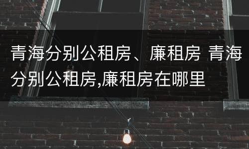 青海分别公租房、廉租房 青海分别公租房,廉租房在哪里