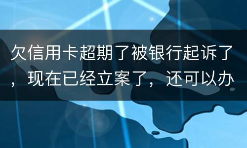 欠信用卡超期了被银行起诉了，现在已经立案了，还可以办分期还款吗