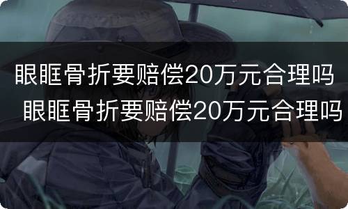 眼眶骨折要赔偿20万元合理吗 眼眶骨折要赔偿20万元合理吗为什么