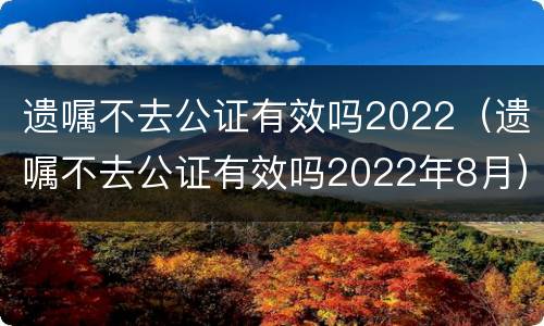 遗嘱不去公证有效吗2022（遗嘱不去公证有效吗2022年8月）