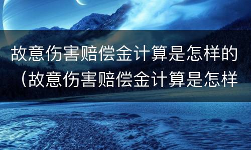 故意伤害赔偿金计算是怎样的（故意伤害赔偿金计算是怎样的标准）