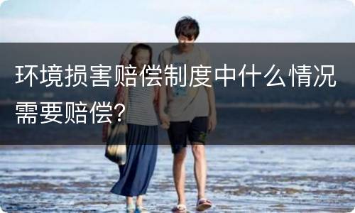 环境损害赔偿制度中什么情况需要赔偿？