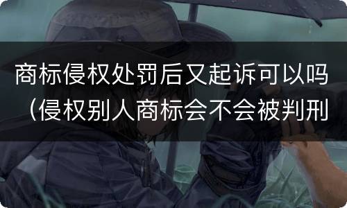 商标侵权处罚后又起诉可以吗（侵权别人商标会不会被判刑）