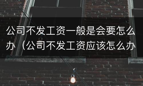 公司不发工资一般是会要怎么办（公司不发工资应该怎么办?）