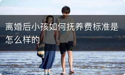 离婚后小孩如何抚养费标准是怎么样的